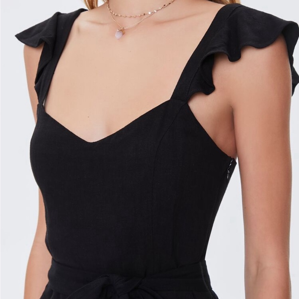 Ruffled sweetheart jumpsuit